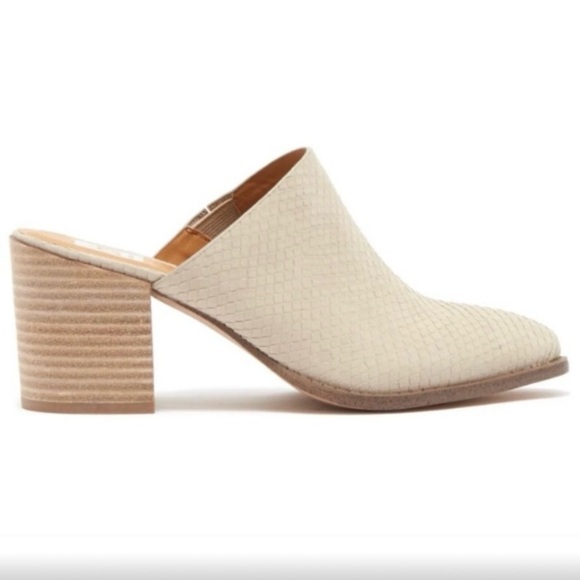 Dolce Vita Tendle Block Heel Mule Taupe Snakeskin, Sz 6.5 - Picture 2 of 10